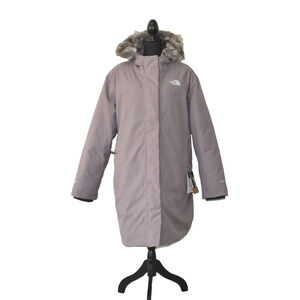 E0 NWT THE NORTH FACE Fawn Grey Faux Fur Hood Arctic Down Parka Coat Sz 3X $350